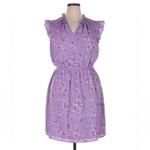Hawthorn Flutter Sleeve Chiffon Floral Dress
